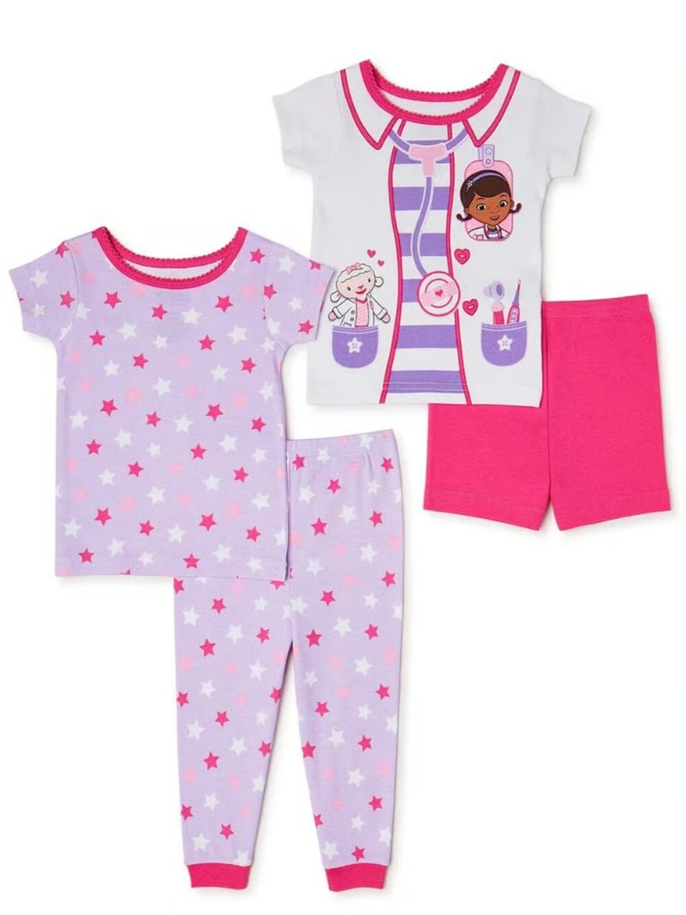 Doc Mcstuffins Girl's 4 Piece Cotton Pajama Sets Size 18 Months - New w/ Tag